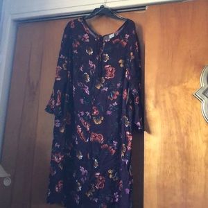Purple floral dress